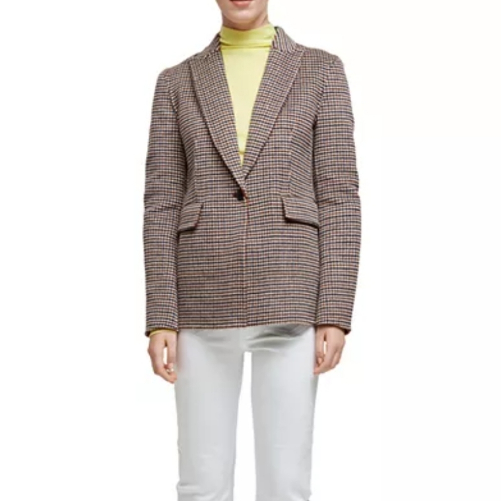 Maje Plaid Blazer